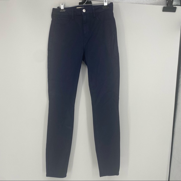 L’AGENCE Margot Coated Jean Navy Blue Size 29 - Picture 6 of 12